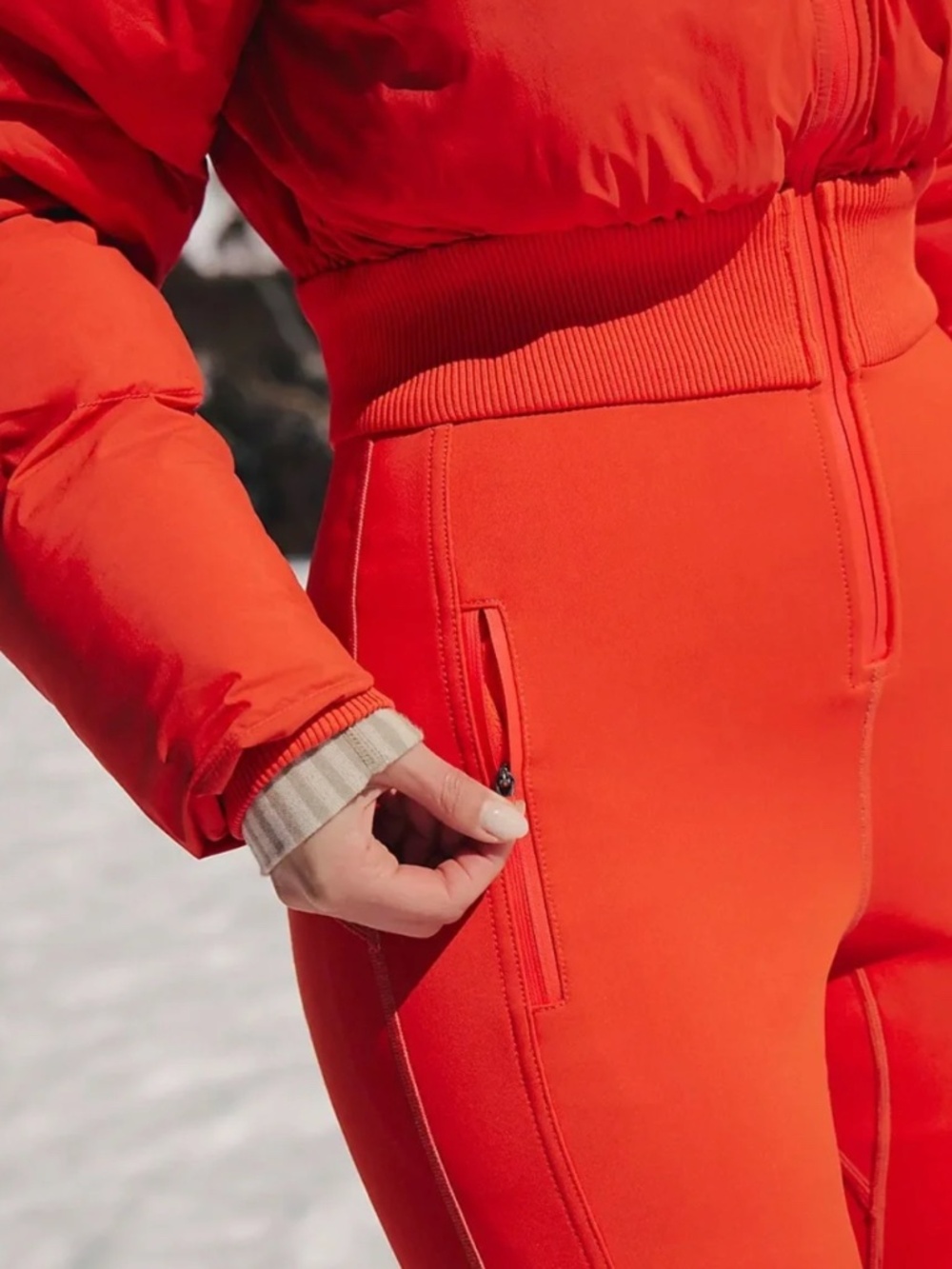 Free People FP Movement Small S downhill Diva ski suit orange - Picture 3 of 11